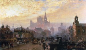 Vanaf Pentonville Road naar het westen: avond, 1884