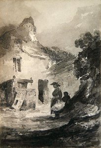 Een oud huisje in Dolgelly door John Sell Cotman