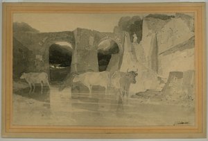 Brug en koeien, c.1803-04 door John Sell Cotman