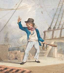 Karikatuur van een matroos (een van een set van drie) door John Sell Cotman