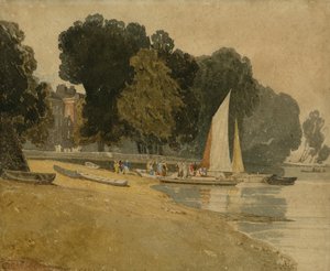 Cheyne Walk, Londen, ca. 1809-10 door John Sell Cotman