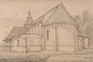 Oostkant van de abdijkerk van St. Paul in Rouen, Normandië