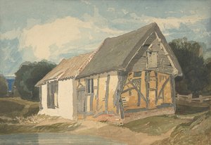 Boerderijgebouw bij een Vijver, 1808-11 door John Sell Cotman