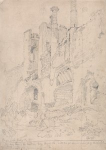 Framlingham Castle, Suffolk: Deel van het verwoeste interieur door John Sell Cotman