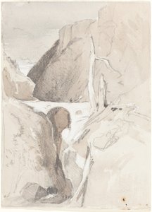 Kloof met Boomstronken door John Sell Cotman