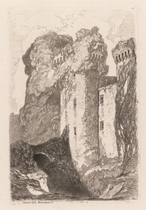 Liber Studiorium: Kasteel van Ragland, Monmouthshire door John Sell Cotman