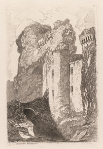 Liber Studiorium: Ragland Castle, Monmouthshire, 1838 door John Sell Cotman