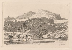 Liber Studiorum: Plaat 21, Uitzicht in Noord-Wales door John Sell Cotman