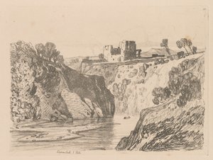 Liber Studiorum: Plaat 27, Kilgarren Castle, N. Wales door John Sell Cotman