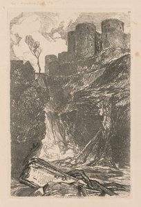 Liber Studiorum: Plaat 29, Harlech Kasteel, N. Wales, 1838