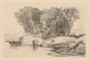 Liber Studiorum: Plaat 7, Postwick Grove, Norfolk door John Sell Cotman