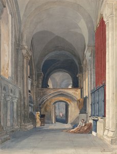 Kathedraal van Norwich: Interieur van de noordbeuk van het koor, kijkend naar het oosten
