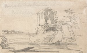 Vernietigde tempel na Richard Wilson door John Sell Cotman