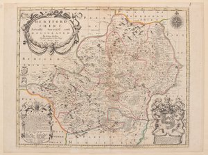 Kaart van Hertfordshire door John Seller