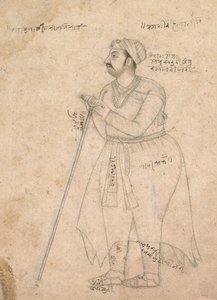 Portret van Maharaja Rai Singh van Bikaner (regeerde 1574-1612)