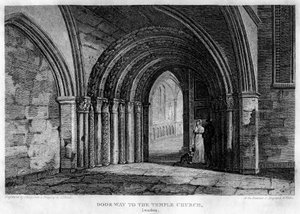 Deur van de Tempelkerk, Londen, 1815