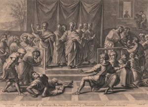 De dood van Ananias door John Simon
