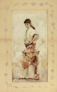 Meisje in Spaanse kostuum, voor 1880 door John Singer Sargent
