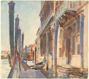 Gondel aanlegplaatsen aan het Canal Grande