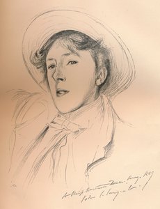 Portretschets van Miss Violet Paget Vernon Lee, c1881