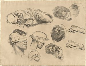 Studies voor "Gassed" door John Singer Sargent
