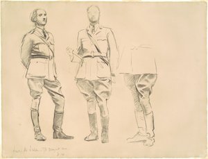 Studies voor "Generaals van de Eerste Wereldoorlog" door John Singer Sargent