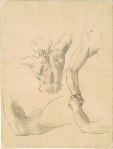 Studies voor "Twee Klassieke Mannelijke Figuren die Worstelen" door John Singer Sargent