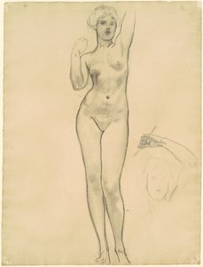 Studies van Aphrodite voor Aphrodite en Eros, 1919-1920 door John Singer Sargent