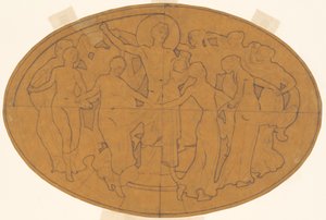 Studie voor "Apollo en de Muzen" door John Singer Sargent