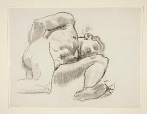 Studie voor Prometheus, rondel, Rotunda, Museum of Fine Arts Boston door John Singer Sargent