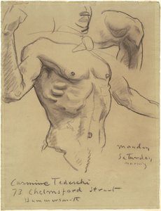 Studie van de Opstanding voor "Vijftien Mysteries van de Rozenkrans" door John Singer Sargent