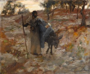 De Vlucht naar Egypte, c.1877-79 door John Singer Sargent
