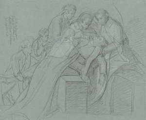Studie voor de Centrale Groep in de Dood van de Graaf van Chatham door John Singleton Copley