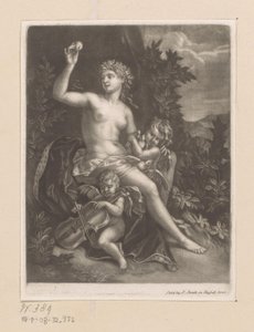 Venus met een appel en twee cupido