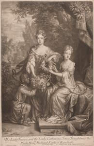 De dames Frances en Catherine Jones, dochters van de zeer eerbiedwaardige Richard Earl van Ranleagh door John Smith