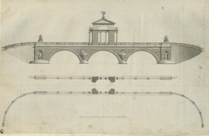 Chillington Park - Voorgestelde Brug door John Soane