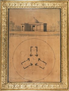 Opstand en Plan van een Hondenhok, 1779 door John Soane