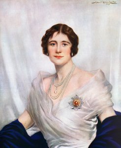Kroningsportret van koningin Elizabeth, de koningin-moeder in 1937 door John St. Helier Lander