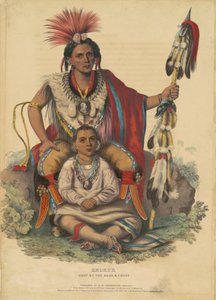 Keokuk, hoofd van de Sacs en Foxes, 1838 door John T. Bowen