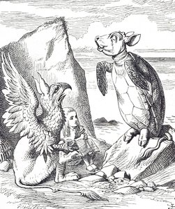 Alice, Mock Turtle en de Gryphon uit Alice