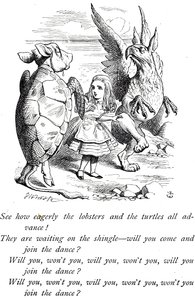 Alice, Mock Turtle en de Gryphon uit Alice