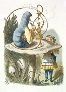 Alice ontmoet de blauwe rups door John Tenniel