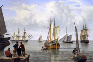 Schepen in de Thamesmonding, 1820