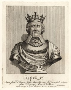 Koning James I van Engeland door John Thomas Smith