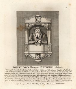 Monument voor koopman kleermaker en filantroop Robert Dow in St Botolph