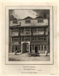 De Witte Hert, Bishopsgate Street door John Thomas Smith