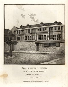 Winchester House in Winchester Street, London Wall door John Thomas Smith