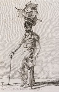 Joseph Johnson, uit Etchings of Remarkable Beggars, Itinerant Traders and Other Persons..., 1815 door John Thomas after Smith