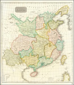 1815 kaart van China door John Thomson