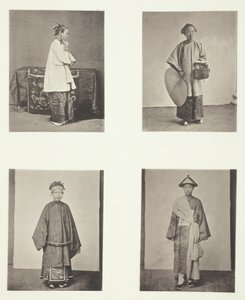 Een Canton dame, de dienstmeid, een bruid en bruidegom, c. 1868